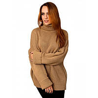 Довгий жіночий светр зеленого кольору оверсайз, розмір 44-50
