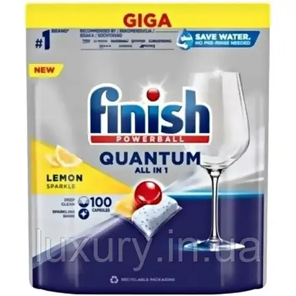 Таблетки для посудомийних машин Finish Quantum 100, фото 1