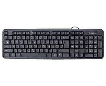 Клавіатура Defender Element HB-520 USB UKR Black. Клавіатура Дефендер Чорна із цифровим блоком клавіш