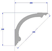 Гипсовый карниз 180х180мм