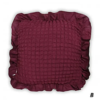 Подушка с наволочкой 45*45 см Бордовый, Декоративная подушка для интерьера
