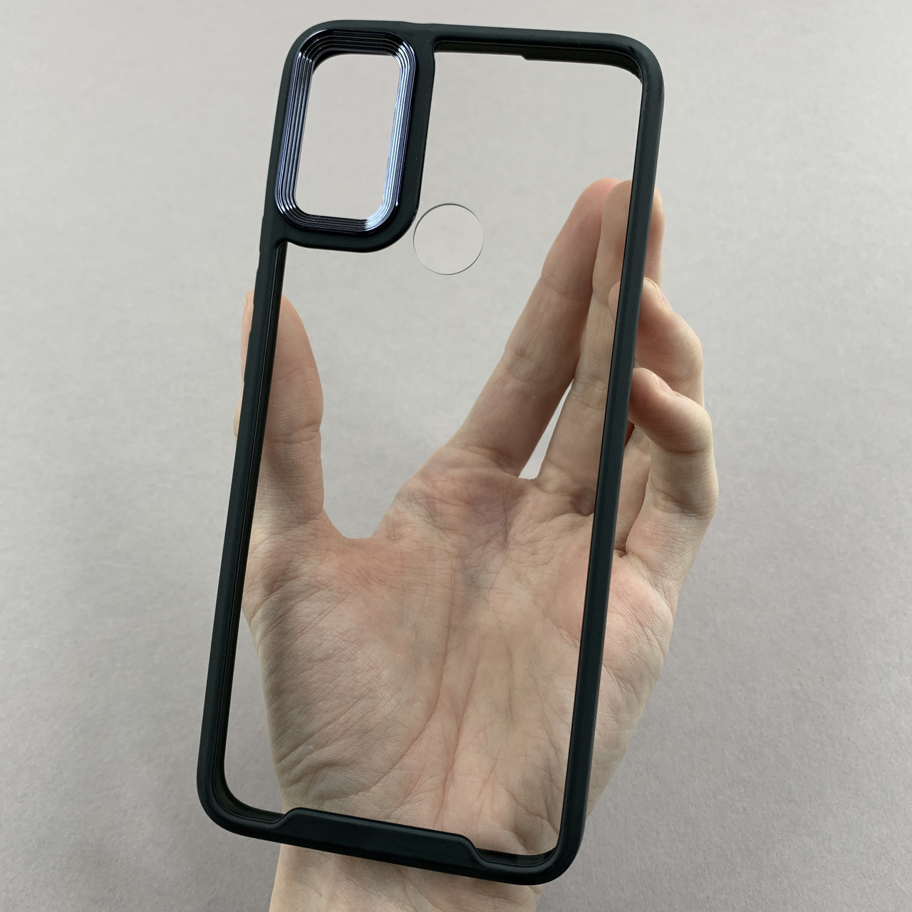 Чохол для Motorola E40 прозорий з бортиком для камери чохол на телефон моторола е40 чорний k6h