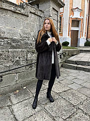 ШУБА З ХУТРА НАТУРАЛЬНОЇ НОРКИ