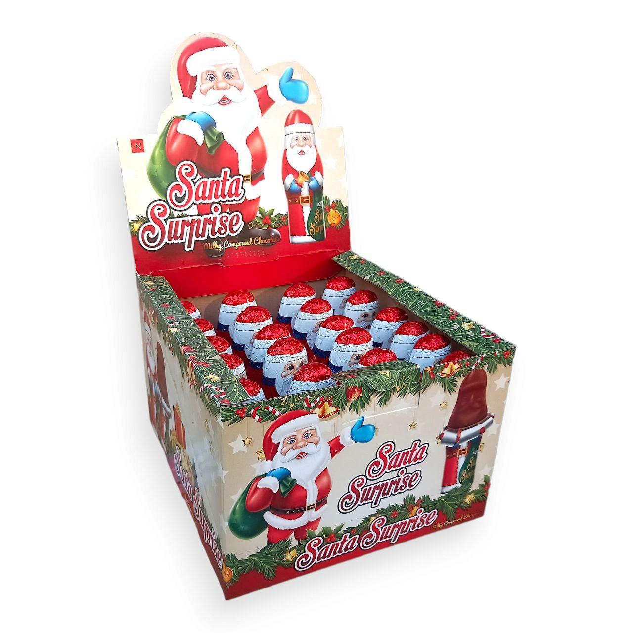 Шоколадный Дед Mороз с подарком 24шт. в уп. ANL choco Santa Surprise, 38гр (Турция) - фото 5 - id-p2007341608