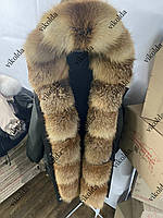 Женская куртка парка пальто с натуральным мехом лисы с 42 по 58