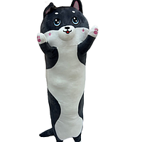 Мягкая игрушка подушка обнимашка собачка хаски батон длинный 65 см