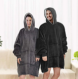 Плед толстовка з рукавами Huggle — плед флісовий м'яке худі ковдра тепле зручне комфортне худі, фото 4