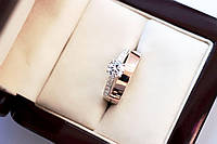 Серебряное кольцо Мирабель с золотой вставкой DARIY EXCLUSIVE