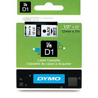 Стрічка D1 пластикова Dymo біла 12мм х 7м для label manager/LabelPoint