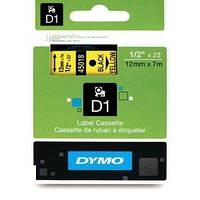 Картридж Dymo с пластиковой лентой D1 12мм х 7м для LabelManager/LabelPoint Желтый