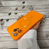 Чехол MagSafe на iPhone 13 Pro Max Orange / Силиконовый для Айфон 13 Про Макс Оранжевый