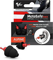 Alpine MotoSafe Race MotoGP Edition Мотоциклетные беруши для снижения шума ветра Ультрамягкий комфортный