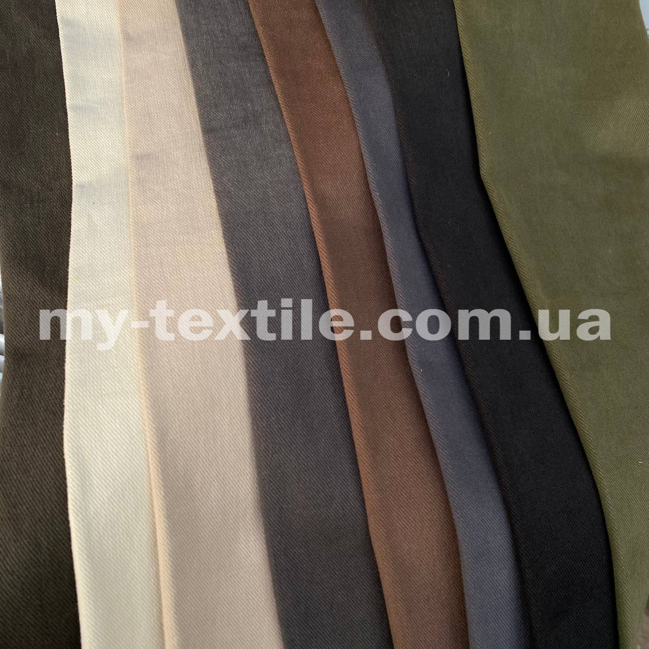 Тканина Коттон 100% 300 г/м2 ширина 150 см з велюровим ефектом, фото 1