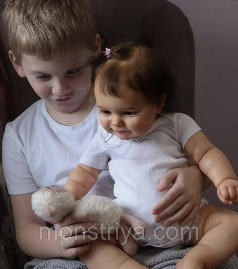 Лялька-реборн Дівчинка повністю вініл-силіконова, 50 см, фото 1