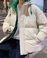 Wassup мужская зимняя куртка стиль 2023, белый пуховик в оверсайзе совершенство молодежной моды (0204)