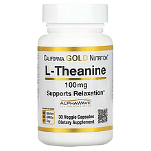 California Gold Nutrition L-Theanine 100 mg 30 Caps