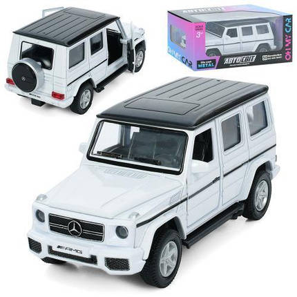 KMAS-3103 Джип АвтоСвіт, Mercedes-Benz G63 AMG, металева, інерційна,13 см, відчиняються двері, гумові, фото 1
