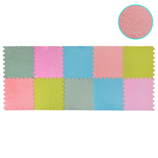 KMK89408 Килимок-пазл EVA. плюшевий 30*30*0,7 см 10 деталей