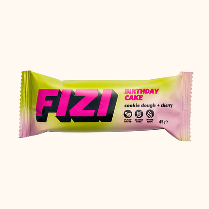 Батончик Fizi Guilty Pleasure Bar 45 g Cookie Dough + Cherry, фото 1