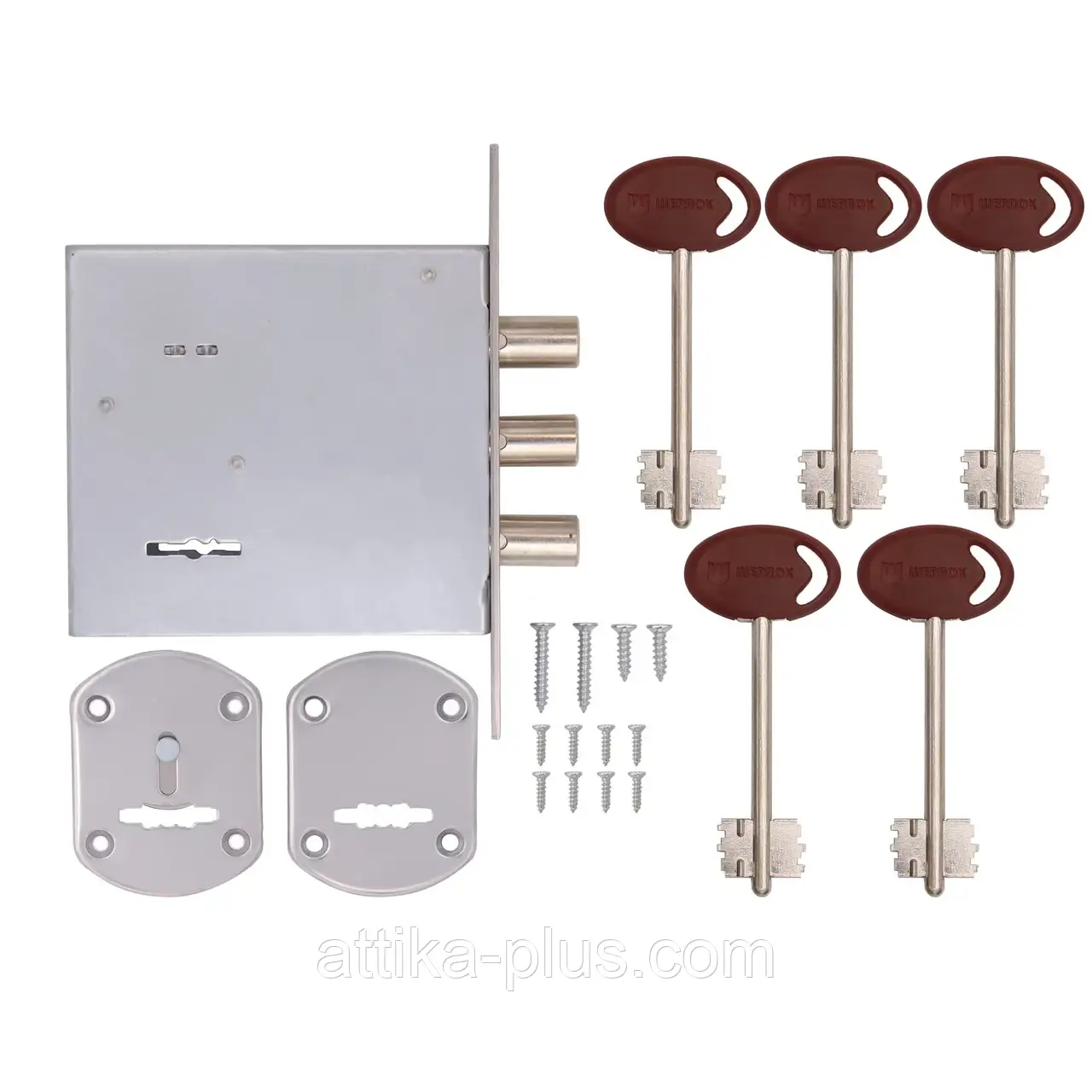 Замок врізний Шерлок 04,02 додатковий (бек 79мм), фото 1