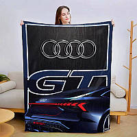 Плюшевый плед Audi GT Качественное покрывало с 3D рисунком 160х200