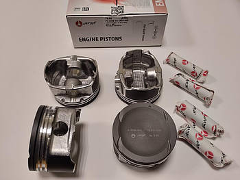 Комплект поршнів (анодовані) з пальцями (4 шт.) AMP PX-DAE-4A-3538-000 (79.00) STD для Lacetti (Лачеті), 1.6 16V, оригінальні