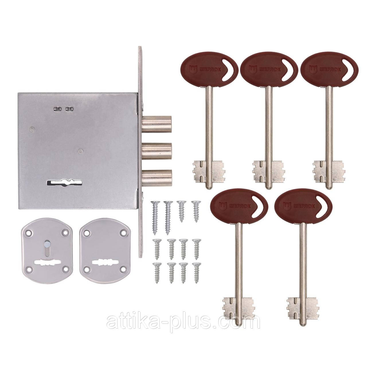 Замок врізний Шерлок 04.06 додатковий (бек 54мм), фото 1