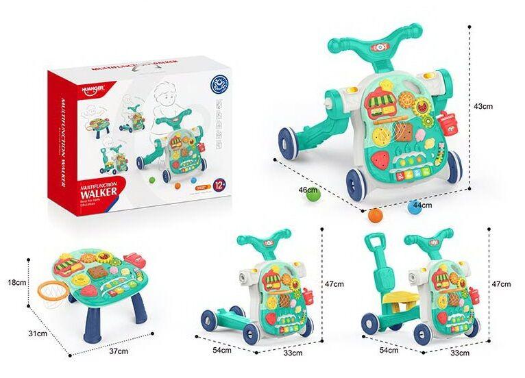 Музична каталка НЕ 0816 (6) 4в1, толокар, каталка, самокат, інтерактивний столик, музичне піаніно, сортер, в