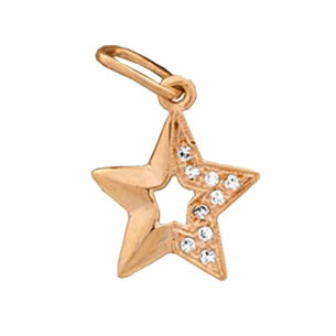 Подвеска золотая звезда с камнями - фото 3 - id-p2007433253
