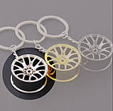 Дизайнерський брелок, мініатюра — "Литий диск", сріблястий колір, фото 2