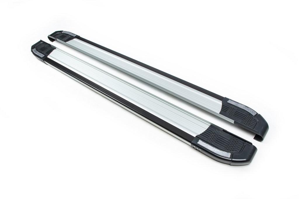 Бокові пороги Rainbow (2 шт., Алюміній) Довга база для Fiat Scudo 2007-2015 рр, фото 1