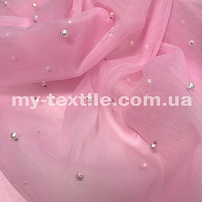 Сітка Рожевий з перлами