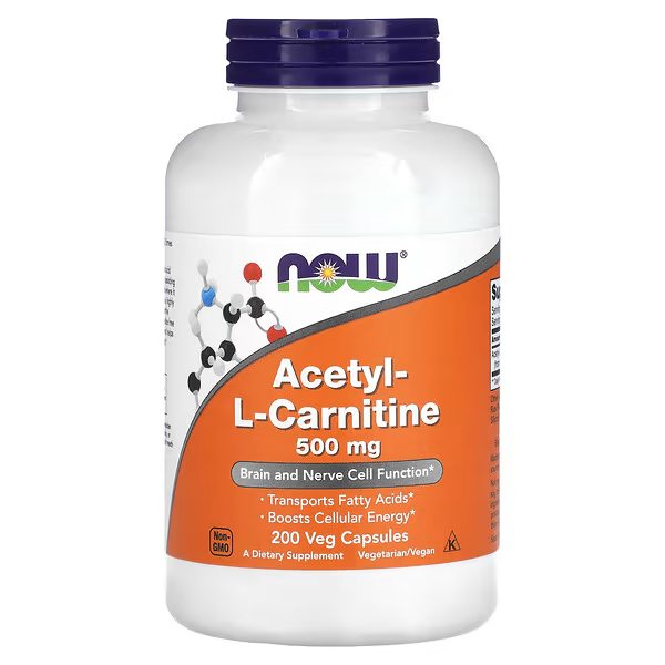 NOW Foods Acetyl-L-Carnitine 500 mg 200 Caps