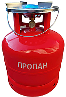 Туристический газовый баллон-пикник SuperPlast усиленный с горелкой объемом 15 литров