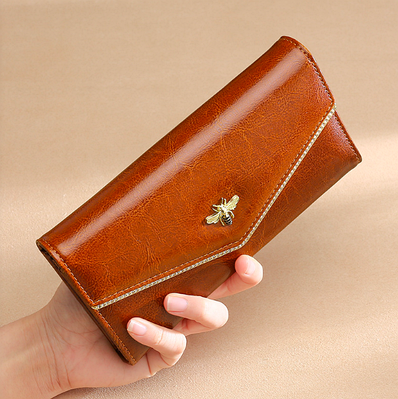 Жіночий гаманець із натуральної шкіри Geruola Classic Коричневий