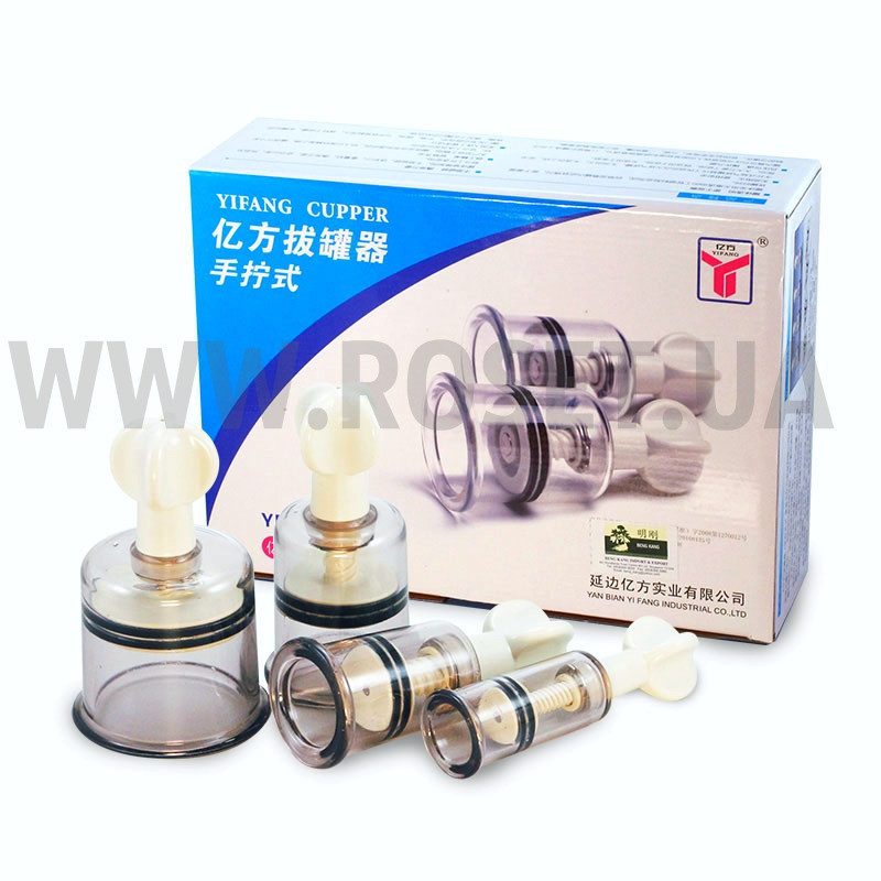 Вакуумні масажні банки з вентилем Yifang Cupper 8