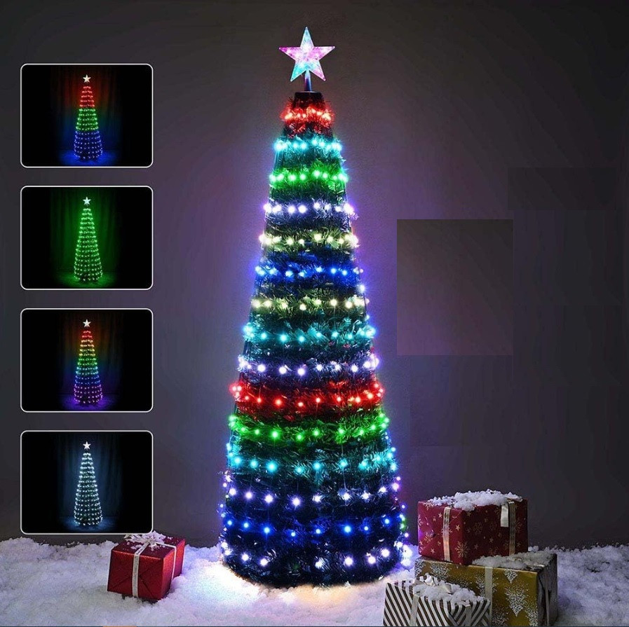 Ялинка Різдвяна штучна, 180см, 304 LED, з підсвічуванням, USB, Bluetooth APP Control