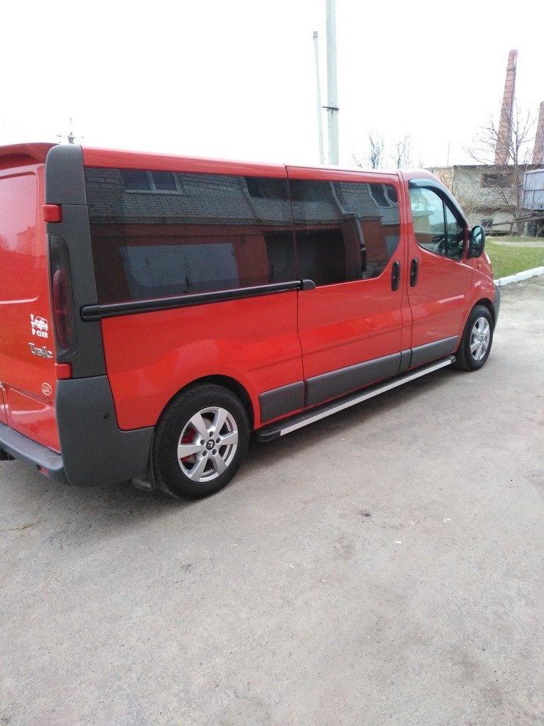 Бокові пороги Maya (2 шт., алюміній) Довга база для Renault Trafic 2001-2015 рр