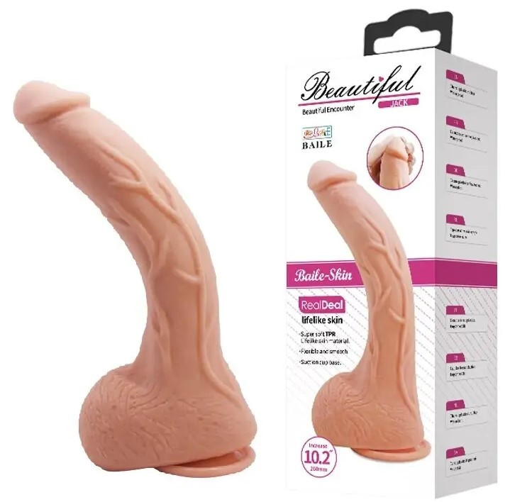 Фалоімітатор на присосці Baile Beautiful JACK 10,2'' Flesh, фото 1