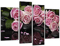 Модульная картина Букет Роз Art-86_4 с лаковым покрытием