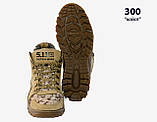 Тактичні шкіряні чоловічі зимові кросівки коричневі черевики, шкіряні чоловічі чоботи, спортивні черевики, фото 4