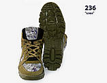 Тактичні шкіряні чоловічі зимові кросівки коричневі черевики, шкіряні чоловічі чоботи, спортивні черевики, фото 4