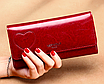 Жіночий гаманець із натуральної шкіри Geruola Бордовий, фото 2