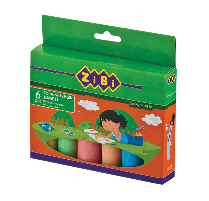 Крейда кольоровий JUMBO круглий, 6 шт., картонна коробка, BABY Line (ZB.6710-99)
