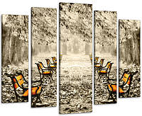 Модульная картина Осень Парк Art-98_5 с лаковым покрытием