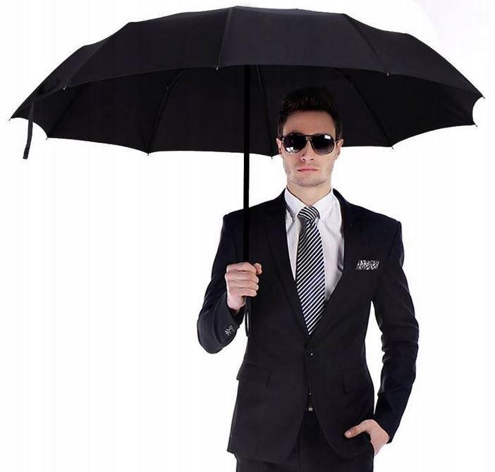 Чоловіча складана парасолька повний автомат з антивітер Malatec чорний