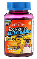 Витамины для детей 21st Century Zoo Friends Multi Gummies Plus Extra C 60 gummies