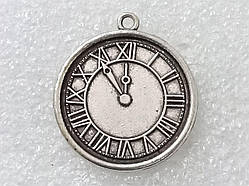 Годинники круглі, колір - срібло. Діаметр 12 мм №21