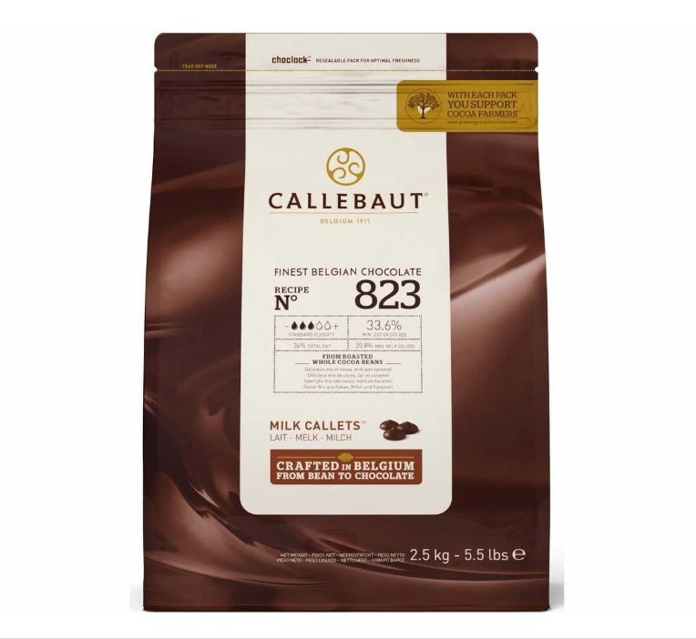 Шоколад молочний бельгійський Callebaut № 823 33.6 % какао 2.5 кг