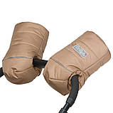 Теплі зимові рукавички на флісі для колясок для санок муфта теплі рукавиці на коляску, фото 3